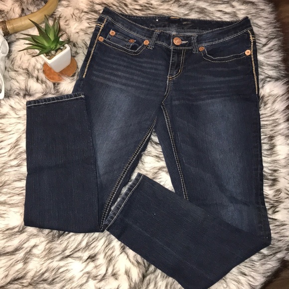 Vintage Seven Skinny Jeans Embroidered Low Rise - Picture 3 of 5